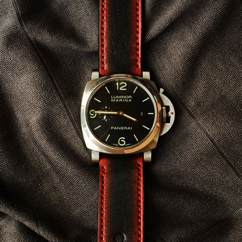 panerai luminor red strap|best aftermarket Panerai straps.